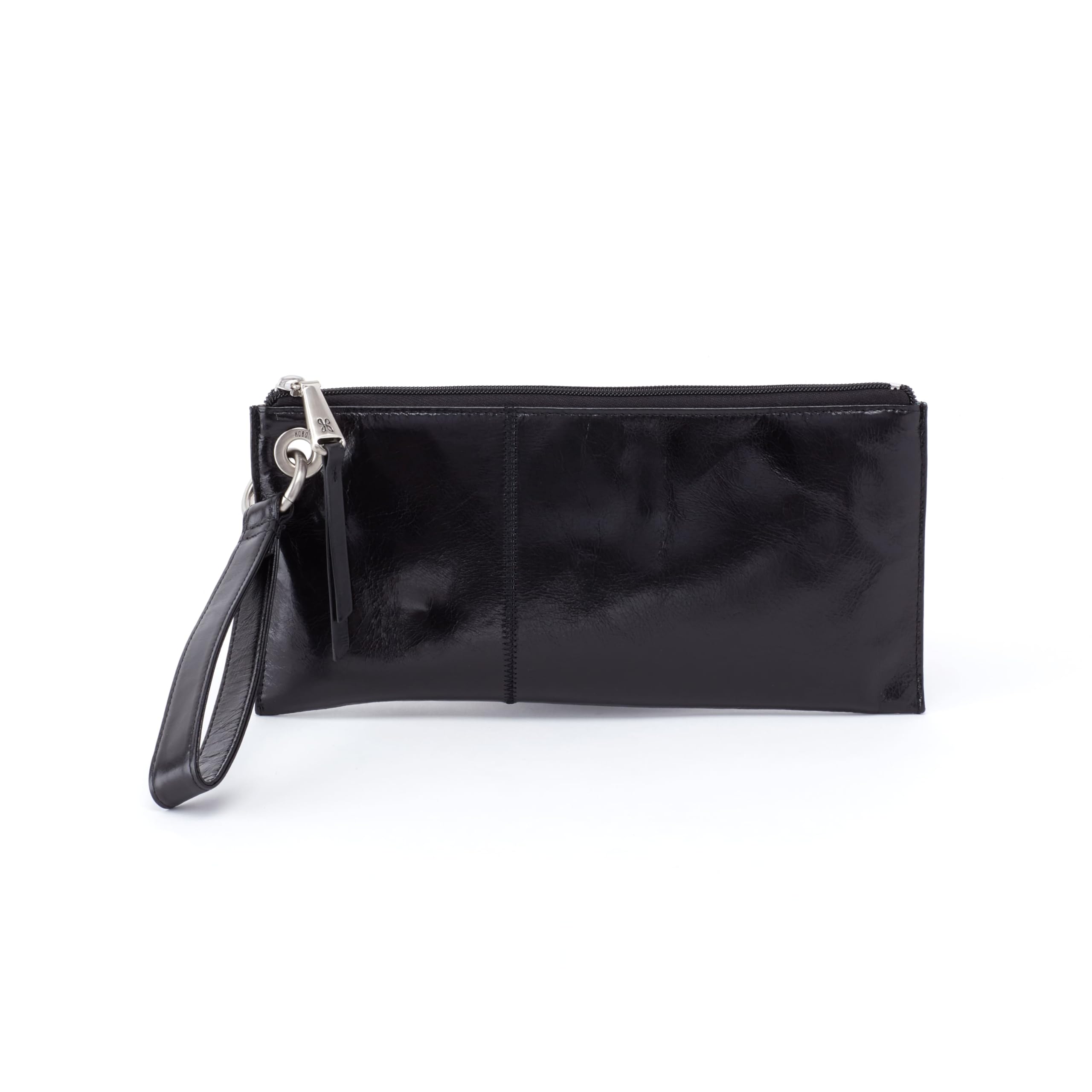 HOBO Vida Leather Wristlet Clutch Bag for Women Black