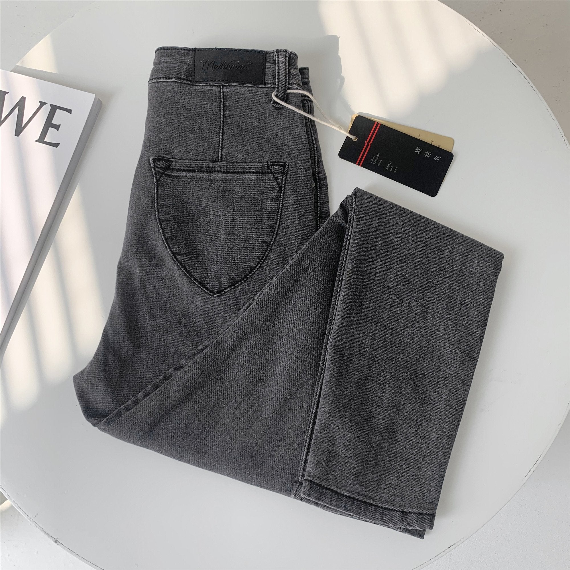 High Waist Tight-Fitting Stretch Jeans for Women
