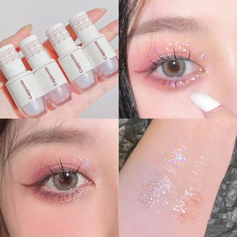 Glitter Liquid Eyeshadow - 6 Long-Lasting Shades